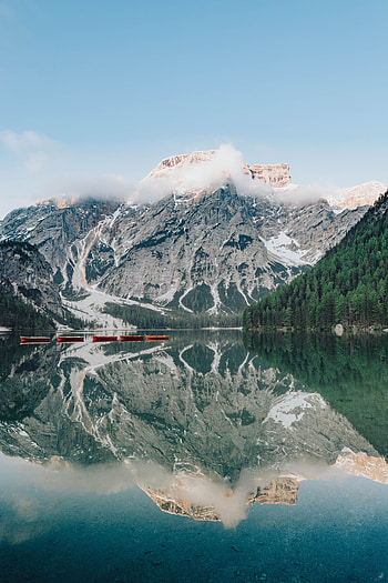 Nature, Water, Mountains, Boats, Lake, Reflection, Shore, Bank HD phone wallpaper