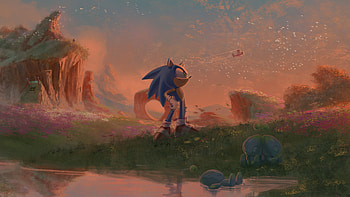 Sonic The Hedgehog Above, sonic-the-hedgehog, movies, 2025-movies, sonic, artwork, art, digital-art HD wallpaper