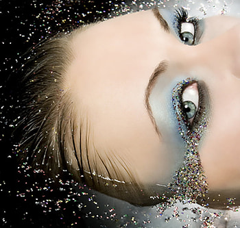 eyes, tears, colors, water, woman HD wallpaper