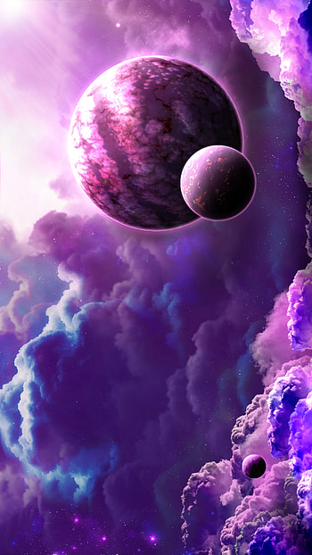 Planets, Universe, Stars, Clouds, Shine, Light, Nebula HD phone wallpaper