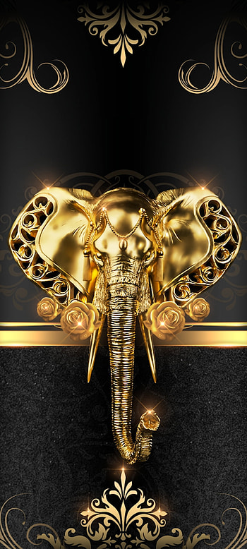 Blessing Elephant, art, Luxury, Premium, Business, Golden HD phone wallpaper