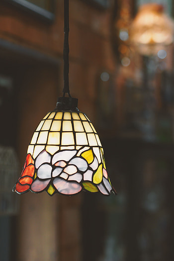 Miscellanea, Miscellaneous, Multicolored, Motley, Glass, Lamp, Stained Glass, Curtain Wall, Shade, Lampshade HD phone wallpaper