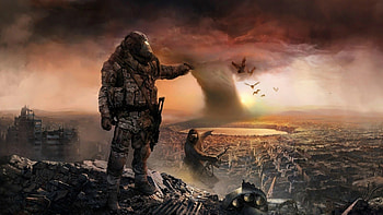 apocalypse fantasy art background HD wallpaper