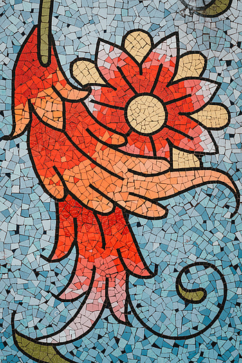 Flower, Pattern, Texture, Textures, Mosaic HD phone wallpaper