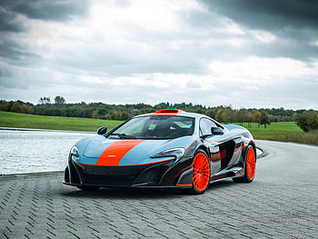 McLaren 675LT, MSO, Gulf Racing Theme, 2018 HD wallpaper