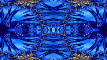 Trippy Psychedelic Fractal, trippy, psychedelic, aesthetic, blue, Abstract, fractal, abstract blue HD wallpaper