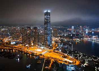 Cities, Architecture, Lights, Fog, Night City HD wallpaper