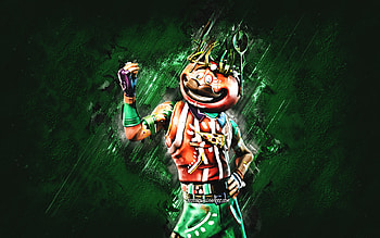 Fortnite Crown Tomatohead Skin, Fortnite, main characters, green stone background, Crown Tomatohead, Fortnite skins, Crown Tomatohead Skin, Crown Tomatohead Fortnite, Fortnite characters HD wallpaper