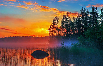✫Goodbye Summer✫, sunshines, plants, morning, graphy, sunrise, waterscapes, trees, places, Finland, stunning, beautiful, grass, creative pre-made, summer, love four seasons, lakes, goodbye summer, nature HD wallpaper