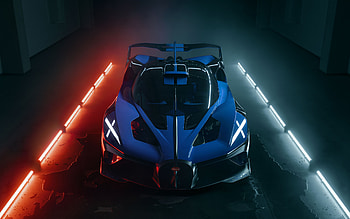 Bugatti Bolide, , front view, exterior, hypercar, new blue Bolide, track cars, Bugatti HD wallpaper