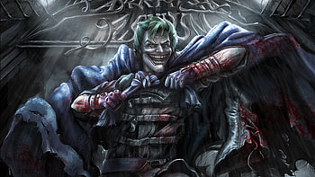 Joker Arkham Asylum Artwork, joker, superheroes, supervillain, artwork HD wallpaper