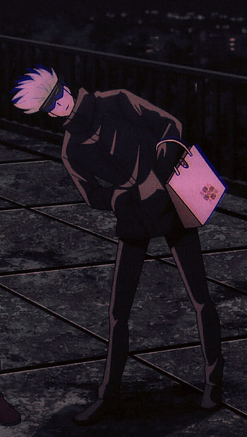 gojo satoru anime, aesthetic, naruto, gojo_satoru, pink, android, black, manga, ios HD phone wallpaper