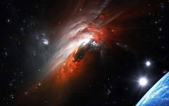 Landscape, Universe, Stars HD wallpaper