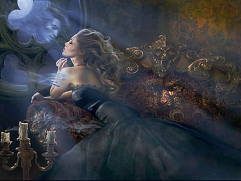 The Living and the Dead, girl, digital, art, man HD wallpaper