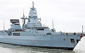 Sachsen, F219, , German frigate, vector art, Sachsen drawing, creative art, Sachsen frigate art, vector drawing, abstract ships, ships drawings, German Navy HD wallpaper
