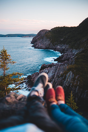Nature, Sea, Rocks, Shore, Bank, Legs HD phone wallpaper
