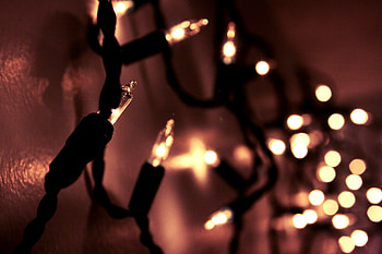 Macro, Shine, Light, Holiday, Shadow, Garland HD wallpaper