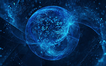 artificial intelligence, blue technology background, blue technology sphere, technology concepts, intelligence concepts HD wallpaper