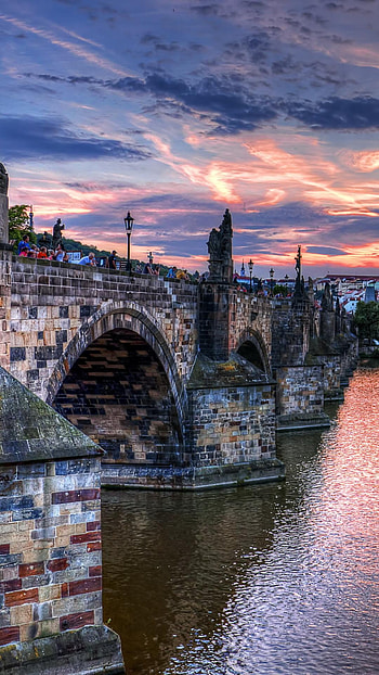 Charles Bridge's beauty, 60 stunning , Czech Republic's gem, Captivating views HD phone wallpaper