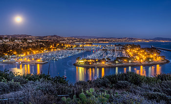 Cities, Night, Usa, Coast, United States, California, California State, Harbor, Dana Point HD wallpaper