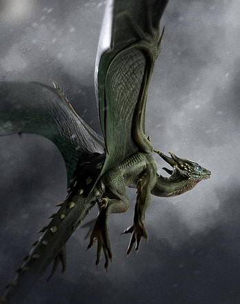 Art, Wings, Dragon, Monster HD phone wallpaper