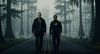 Mystical Duo in Fog: Ultra, detective, thriller, fog, forest, Suspense HD wallpaper