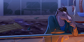 BoJack Horseman Smoking Artwork, bojack-horseman, tv-shows, animated-tv-series, deviantart, smoking, artist, artwork, digital-art HD wallpaper