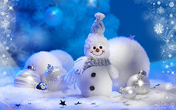 Holidays, New Year, Snowman HD wallpaper