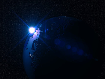 Universe, Shining, Rays, Beams, Sunrise, Rise, Planet, Star HD wallpaper