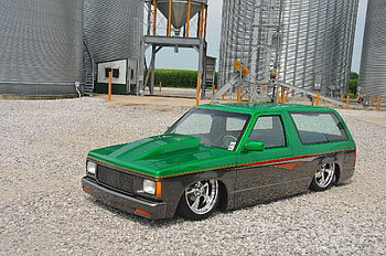 1985-Chevy-S10-Blazer, Green, Bowtie, Slammed, GM HD wallpaper
