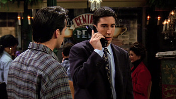 David Schwimmer, Ross Geller, AT&T Tele, Friends HD wallpaper
