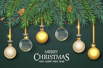 Merry Christmas, happy new year, gingerbread man, baubles HD wallpaper