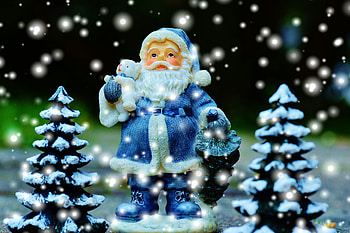 Holidays, New Year, Santa Claus, Fir-Trees, Christmas HD wallpaper