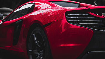 McLaren P1, red cars, rear view, cars, McLaren, vehicles HD wallpaper