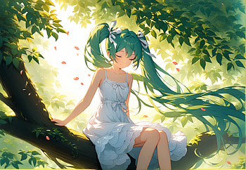 Green Girl HD wallpaper