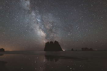 Milky Way Over Olympic National Park Coast , milky-way, national-park, nature, sky, coast HD wallpaper