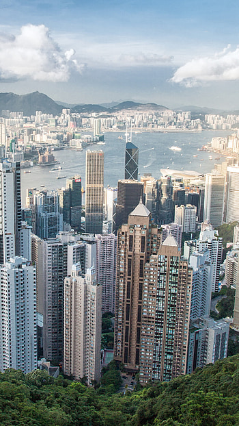 Skyscrapers in Hong Kong, , High-definition view, Urban beauty HD phone wallpaper