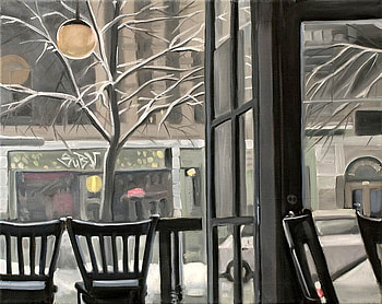 By Jeremy Price (Québec). Sherbrooke, jeremy price, chair, art, painting HD wallpaper