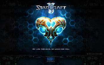 Protoss Valentine, valentine, starcraft 2, sc2, protoss, heart HD wallpaper