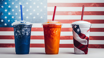 Patriotic Slurpee Trio, food, Slurpee HD wallpaper