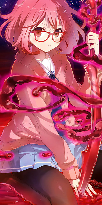 Mirai Kuriyama — Crimson Edge (Beyond the Boundary) Mobile, Mirai Kuriyama, Anime, Beyond the Boundary HD phone wallpaper