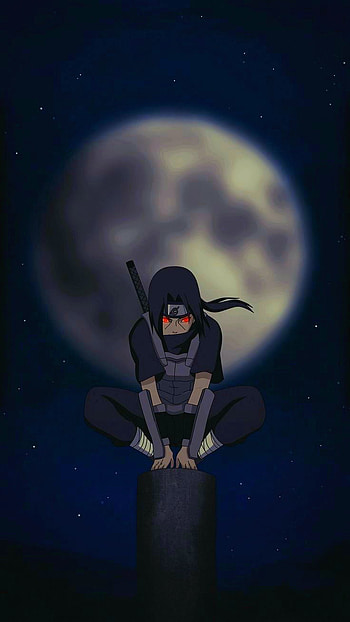 Itachi, electric blue, art HD phone wallpaper
