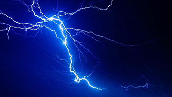 Blue thunder, Powerful force, Dynamic energy, Thunderous skies HD wallpaper