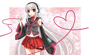 Sukone Tei, silver hair, fan made, yandere, vocaloid HD wallpaper