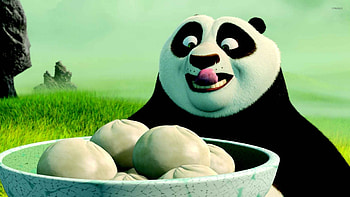 Po having dumplings - Kung Fu Panda jpg HD wallpaper