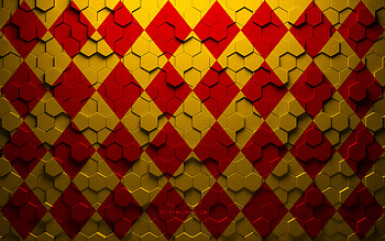 Flag of Angoumois, honeycomb art, Angoumois hexagons flag, Angoumois, 3d hexagons art, Angoumois flag HD wallpaper