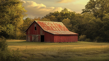 Rustic Red Barn : A Captivating Country Escape, red barn, rustic barn, barn, rural, landscape HD wallpaper