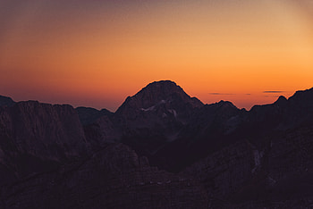 Orange Sky Landscape Sunset Mountains , mountains, sky, landscape, nature, sunset HD wallpaper