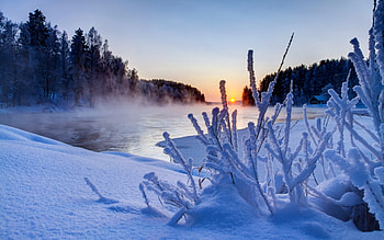 Beautiful winter sunset, , Breathtaking scenery, Serene landscapes HD wallpaper