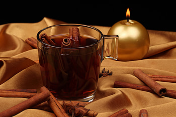 Food, New Year, Tea, Candle HD wallpaper